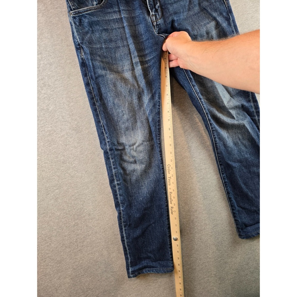 John Varvatos Jeans Mens 30x30 Blue JV 702 Slim Fit Denim Dark Wash 5-Pocket - Picture 11 of 13